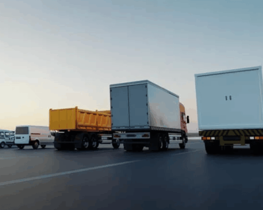 Distribution trucks